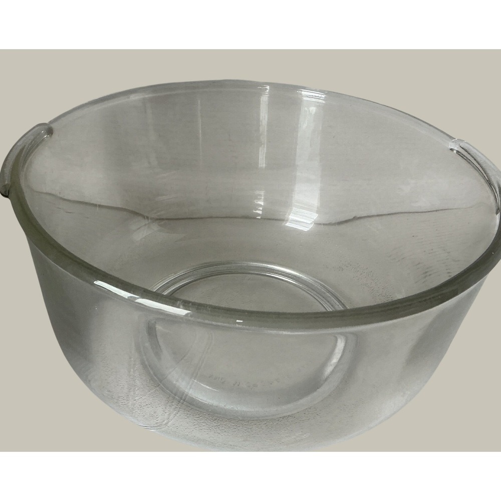 Vintage Sunbeam Mixmaster Clear Glass Replacement Mixing Bowl 9" Flat Bottom